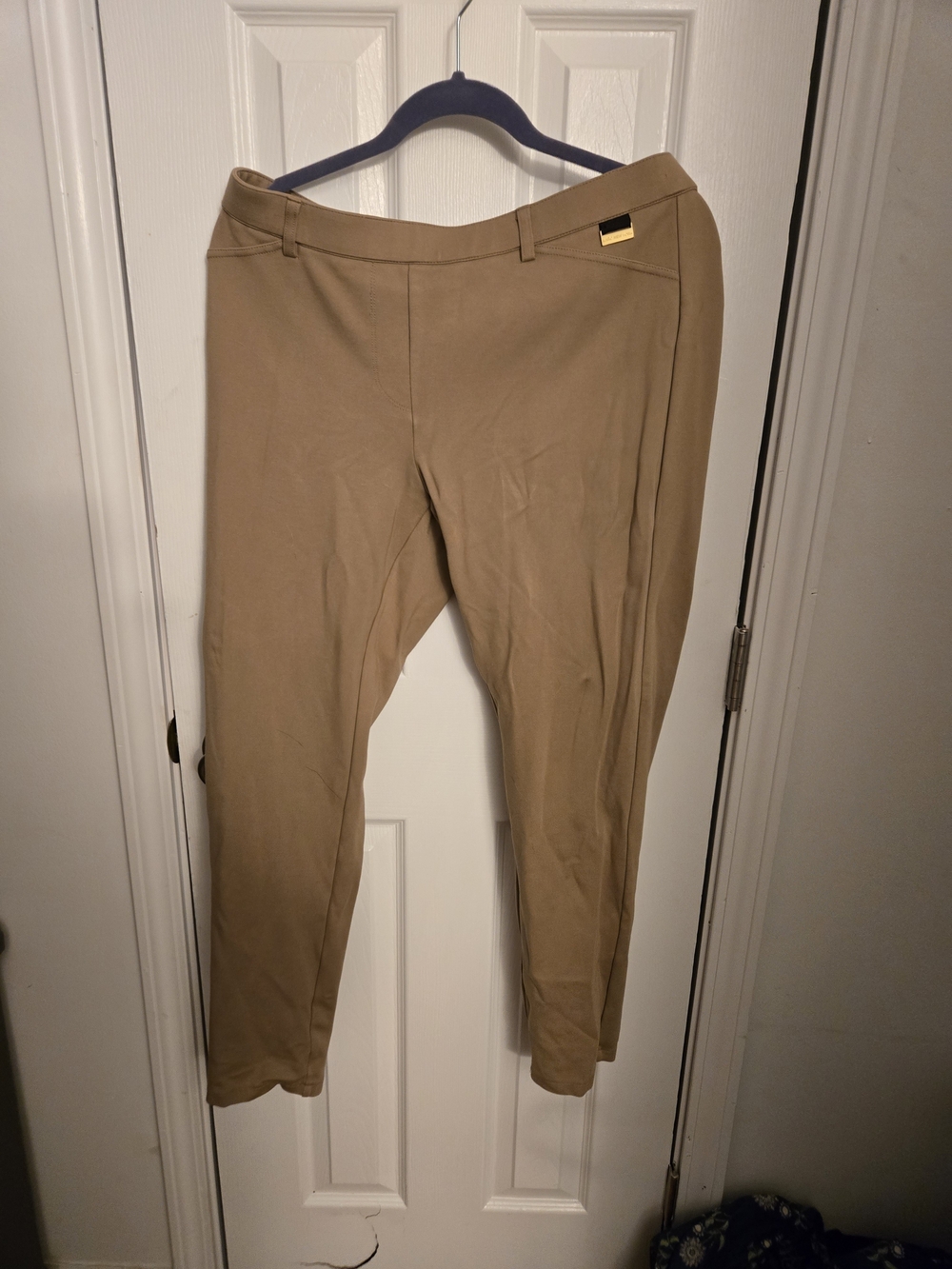 Marc New York Camel Slim Pull-On Pants
